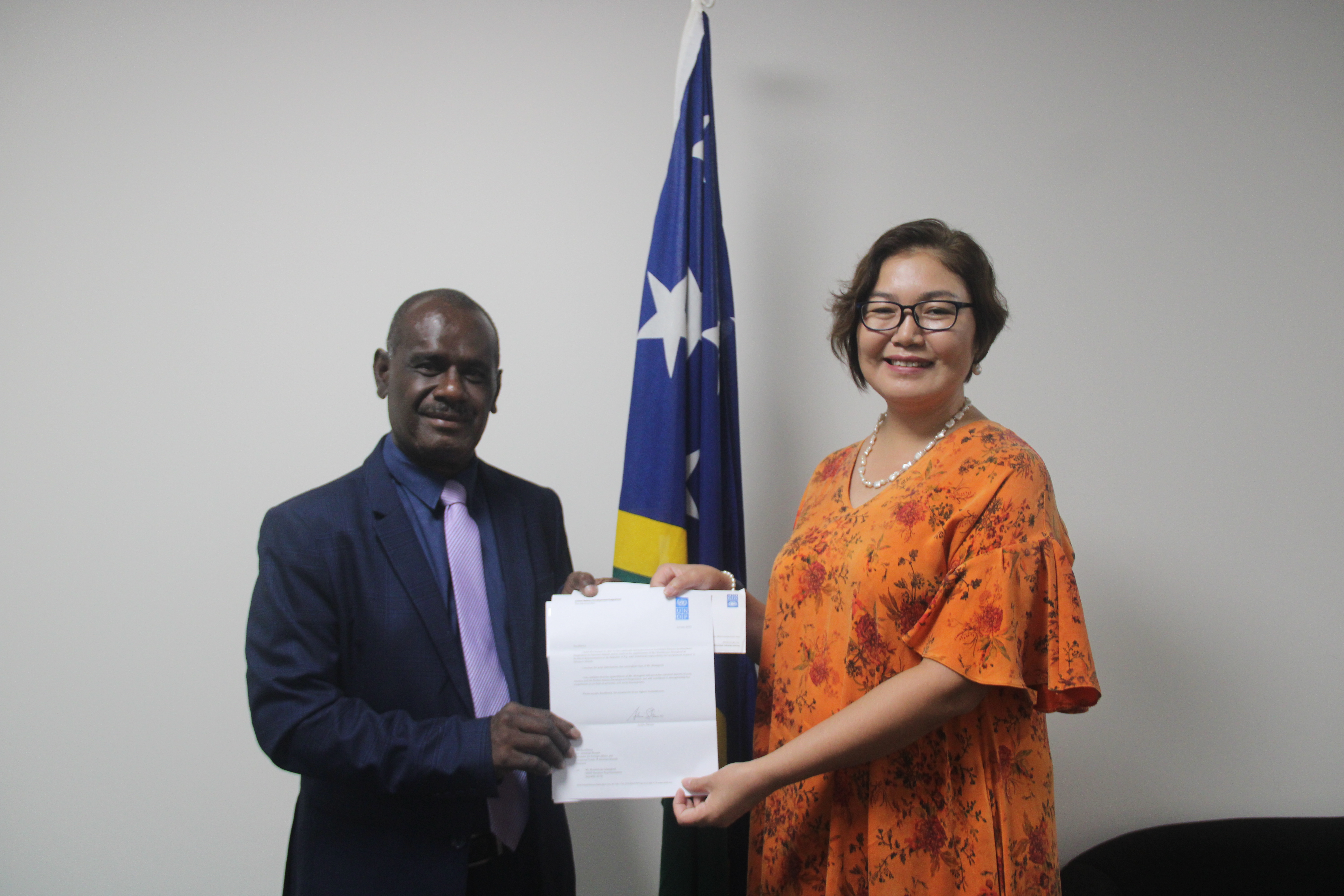 New UNDP Resident Representative presents Letter of Credentials to Minister of Foreign Affairs and External Trade.