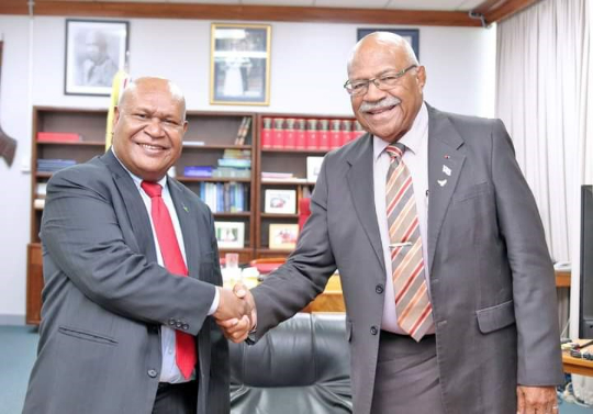 Solomon Islands High Commissioner to Fiji Pays Courtesy Call on Prime Minister Sitiveni Rabuka